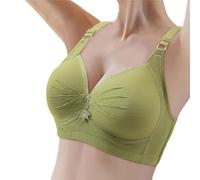 OBASDFD Women Push Up Bra No Underwire Comfortable Support Non-Wired Bras Bralette Underwear for Daily Wear, Purple, 16(Green,10)