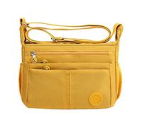 OBASDFD Women's 2026 Nylon Cloth Purses, Lightweight One Shoulder Tote Bag With Large Capacity & Pockets(Yellow)