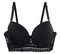 OBASDFD Women's Bra Set with Lace Push Up Underwired Comfortable Breathable for Large Sizes Elegant Adjustable Straps, Red (Watermelon Red), 42DD(Black,40DD)