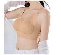 OBASDFD Women's Bra with Firm Cup Lift, Seamless, Adjustable Underwire, Breathable, Retraction, Sportswear, Set Fitness, Black, 3XL(Coffee,L)