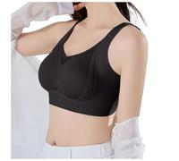 OBASDFD Women's Bra with Firm Cup Lift, Seamless, Adjustable Underwire, Breathable, Retraction, Sportswear, Set Fitness, Purple, XL(Black,XXL)
