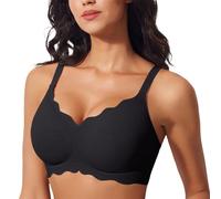 OBASDFD Women's Comfortable Non-Wired Bra Seamless Design with Three Hook Closure, Supportive And Versatile Underwear for all Seasons, White, XXL(Black,XL)