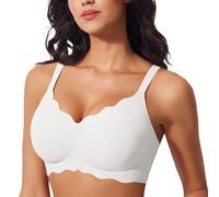 OBASDFD Women's Comfortable Non-Wired Bra Seamless Design with Three Hook Closure, Supportive And Versatile Underwear for all Seasons, White, XXL(White,XL)