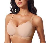 OBASDFD Women's Comfortable Non-Wired Bra, Seamless Design with Three Hook Closure, Supportive And Versatile Underwear for all Seasons, Purple, M(Pink,M)