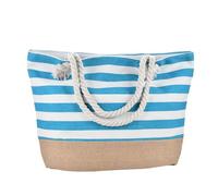 OBASDFD Women's Family Beach Bag, Sandproof Zipper Handbag & Small Tote(Blue)