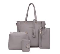 OBASDFD Women's Four-Piece Handbag Set: Shoulder Bag, Tote & Crossbody Wallet