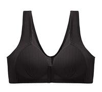 OBASDFD Women's Front Button Compression Sports Bra Closure for Women Close Breast Enlargement Wireless Underwear, Red (Watermelon Red), 16(Black,14)