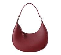 OBASDFD Women's Half Moon Clutch Leather Shoulder Handbag(Red)