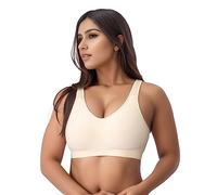 OBASDFD Women's High Support Underwire Compression Bra for Women in Small to Large Sizes, You Can Wear Your Back in Everyday While Exercising, White, M(Beige,XXL)
