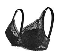 OBASDFD Women's Lace Underwired Bra Unlined Everyday, Black, 40C-D(Pink,42C-D)