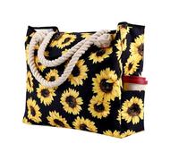 OBASDFD Women's Multifunctional Single Shoulder Canvas Shopping Bag For Leisure Vacation Beach(Yellow)