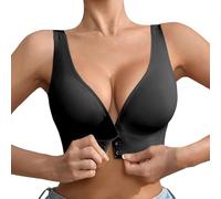OBASDFD Women's Non-Wired Bra Comfortable And Stylish for Everyday Use Seamless Front Closure for all Seasons. for Every Woman's Wardrobe., Beige, M(Black,L)