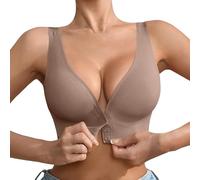OBASDFD Women's Non-Wired Bra Comfortable And Stylish for Everyday Use Seamless Front Closure for all Seasons. for Every Woman's Wardrobe., Beige, M(Coffee,L)
