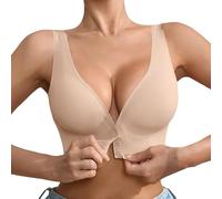 OBASDFD Women's Non-Wired Bra Comfortable And Stylish for Everyday Use Seamless Front Closure for all Seasons. for Every Woman's Wardrobe., Beige, M(Beige,M)