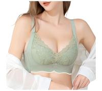 OBASDFD Women's One Smooth U Light Underwired T-Shirt Bra Women's Yoga Set, Red, 38C(Green,36A/B)