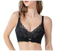 OBASDFD Women's One Smooth U Light Underwired T-Shirt Bra Women's Yoga Set, Red, 40C(Black,38C)
