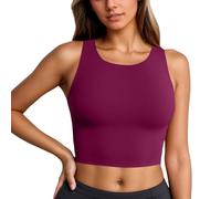 OBASDFD Women's Plain Swimwear Tankini Top Breathable Comfortable Swimming Shirt for Beach Pool Water Activities Summer, Black, XXL(Purple,S)