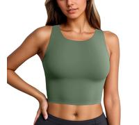 OBASDFD Women's Plain Swimwear Tankini Top Breathable Comfortable Swimming Shirt for Beach Pool Water Activities Summer, Black, XXL(Army Green,XL)