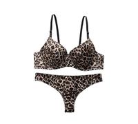 OBASDFD Women's Print Lingerie Set with Steel Gathering Push Up Bra Comfortable Close Fitting(XL)(L)