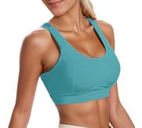 OBASDFD Women's Seamless Sports Bra with Wide Straps, No Underwire, Provides Optimal Support Full Coverage - Ideal for Workouts., Black, XXL(Green,L)