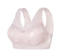 OBASDFD Women's Summer Ice Silk Seamless Beauty Back Bra Gathers Together Without Steel Ring Wiping Lace Underwear Chest Wrap Sports Vest, Green, 3XL(Pink,3XL)