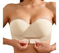 OBASDFD Women's Thin Seamless Bra with Soft Support, Large Bust, Small Semi Firm Cup, Breathable, White, 10(Light Yellow,10)