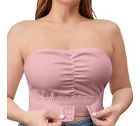 OBASDFD Women's Underwear Comfortable Adjustable Backless Bra for Home And Casual Versatile Cropped Style for all Seasons, Light Pink, 4XL(Rose Gold,XXL)