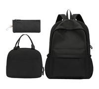 OBASDFD Zaino Casual Da Donna Alla Moda - Morbido, Borsa A Tracolla, Mini Pelle Vegana Di Medie Dimensioni(Black)