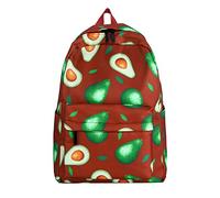 OBASDFD Zaino Da Donna Alla Moda For Studenti Della Stagione Scolastica - Scolastico In Nylon Con Stampa Di Frutta E Cerniera(Brown)