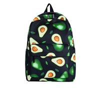 OBASDFD Zaino Da Donna Alla Moda For Studenti Della Stagione Scolastica - Scolastico In Nylon Con Stampa Di Frutta E Cerniera(Black)