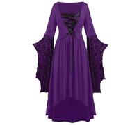 obaSeteck Renaissance Dress for Women Dress up Halloween Medieval Costume Faire Gothic Gown (L, Z1)