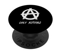 "Obbedire nulla", punk, punk-rock, anarchia PopSockets PopGrip Adesivo