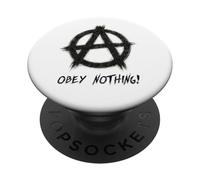 "Obbedire nulla", punk, punk-rock, anarchia PopSockets PopGrip Adesivo