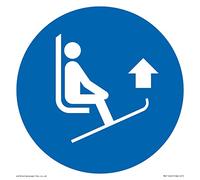 Obbligatorio: Lift Ski tips Sign - 150x150mm - S15
