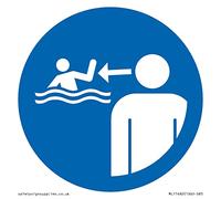 Obbligatorio: tenere i bambini sotto la supervisione nell'ambiente acquatico Segno - 85x85mm - S85