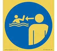 Obbligatorio: tenere i bambini sotto la supervisione nell'ambiente acquatico Segno - 85x85mm - S85