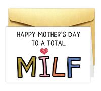 Obbyidk Divertente biglietto per la festa della mamma per moglie, biglietto per la festa della mamma cattiva da marito, biglietto milf, felice festa della mamma a una milf totale