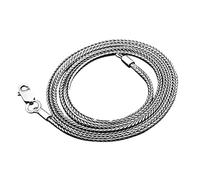 OBCPD S925 Collana da Uomo in Argento Puro 2.8MM Collana per Uomini in Argento Massiccio Catena di Ossa di Serpente