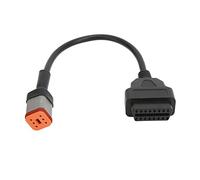 OBD2 6 Pin Diagnostic Adapter per Moto, Cavo Diagnostico ABS Compatto e Resistente - Connessione Stabile, Migliora Efficienza Carburante e Sicurezza alla Guida