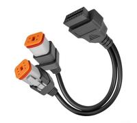 OBD2 Adapter Cable 4+6 Pin J1850 for OBD2 Adapter Cable 4+6 | Combines 4-pin and 6-pin ends, eliminates extra cables, simplifies tool connection, fits 16-pin port