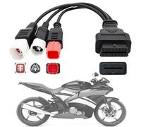 OBD2, cavo diagnostico, 3 4 6 pin, cavo adattatore OBD-II, cavo di prolunga OBD2, cavo di prolunga OBD, lettore di codici di errore, adattatore per moto OBD-II, sistema di diagnostica, componenti moto