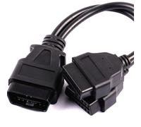 OBD2 Male To Dual Female 16Pin Y Splitter Extension Cable ELM327 Diagnostic Tool