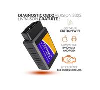 OBD2 WiFi + supporto francese 7/7 - Leggi e cancella i codici di errore! Tutti i veicoli - WiFi Android iPhone - Venditore francese