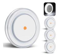 Obeaming 4 x Lampada LED 12V Camper Dimmerabile Plafoniera da Soffitto 76mm 320LM 3W Interruttore Dimmer Integrato, Montaggio Superficiale per Caravan Barca Yacht Furgone illuminazione Interna (5000K)