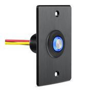 Obeaming Dimmer 12V PWM Regolatore Interruttore Rotativo per Furgone Camper Yacht, DC 12V Dimmerabile Luci LED, Incandescenza, Alogena, Singolo colore Striscia Luce, Foro da 22 mm Alluminio Nero