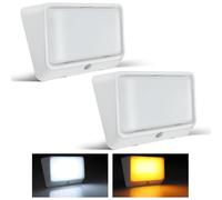 Obeaming Luce del Portico del Camper 12V LED per Tenda Con Interruttore per Roulotte Camion, 410LM 2CCT e Notturna Rossa (2)