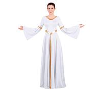 OBEEII Donna Vestito da Liturgico Danza Abiti da Ballo Valzer Ballo da Sala Tango Cuciture in Spettacolo Abito Danza Standard Nazionale Liscio Pratica Costume