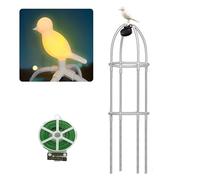 Obelisco da Giardino Obelischi in Acciaio Inox per Piante Rampicanti Obelisco per Traliccio per Obelisco da Giardino per Rose, con Luce Solare con Sensore Automatico(25 * 180cm/9.8"*11.8")