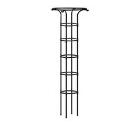 Obelisco da Giardino per Piante Rampicanti - Traliccio per Interni Ed Esterni, Torre Verticale in Metallo Con Rivestimento in PE per Piante in Vaso (Nero 185*25 cm)