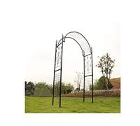 Obelisco da giardino, robusto arco in metallo per piante rampicanti, traliccio per rose, supporto per viti, decorazione per cerimonie sul prato, nero, 130 cm, perfetto per lo styling del giardino